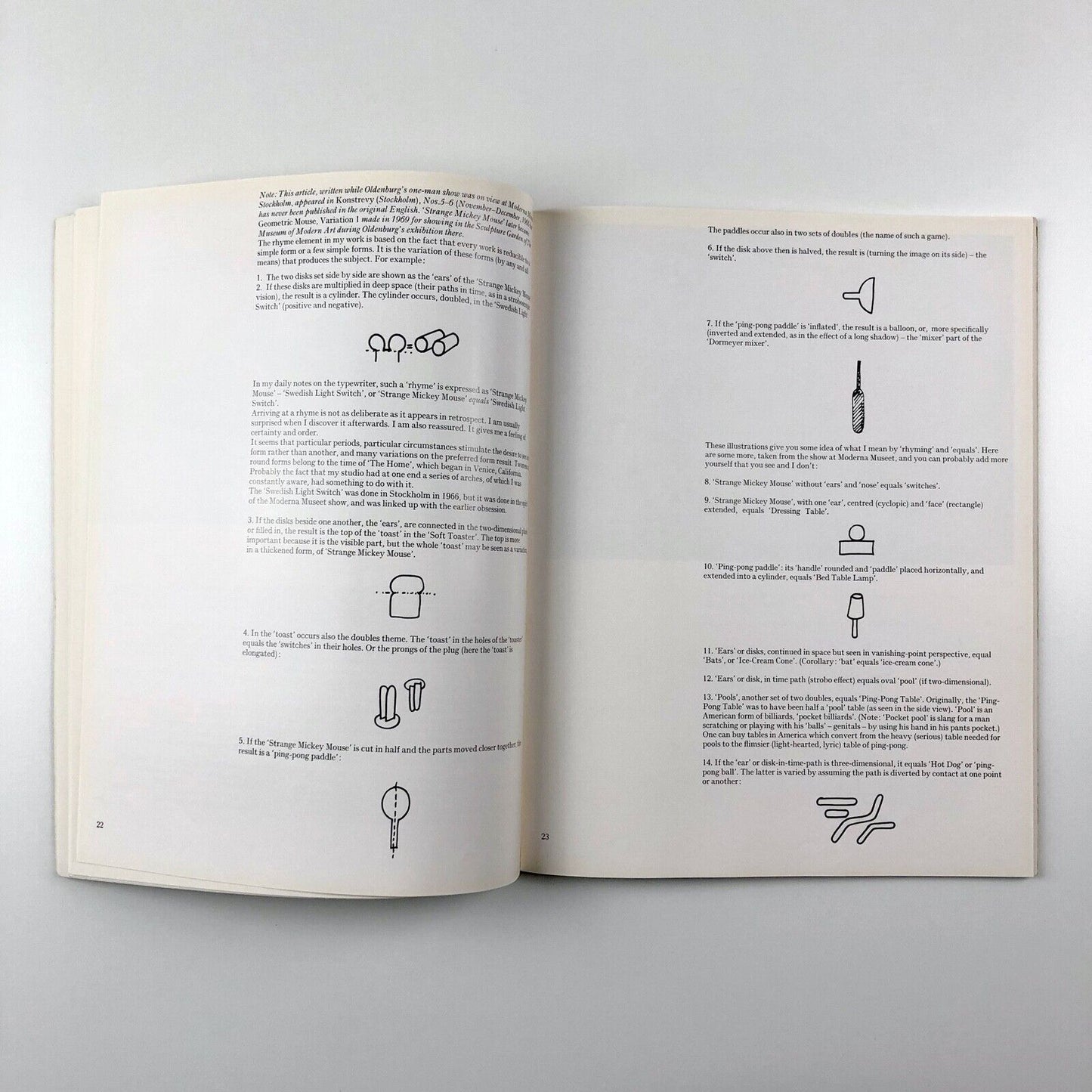 Claes Oldenburg – exhibition catalogue booklet | Tate Gallery, 1970
