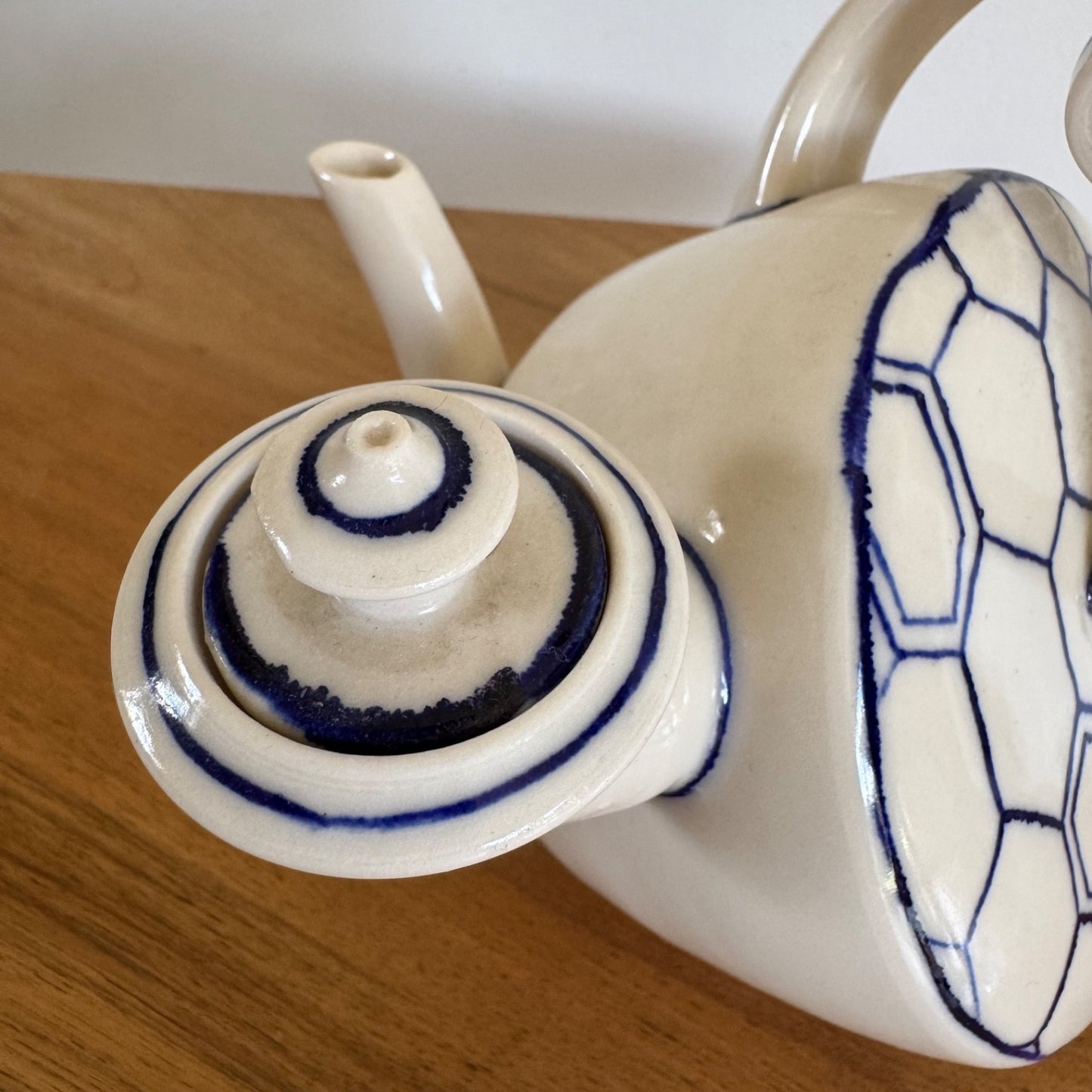 Jono Pandolfi | Willy Nilly Honeycomb teapot for Anthropologie | Signed to base