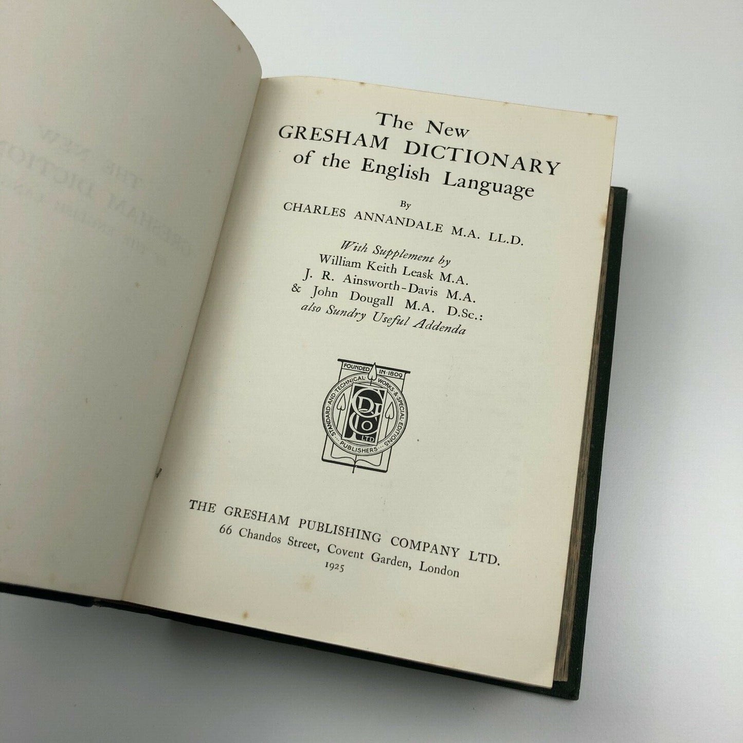 The New Gresham English Dictionary of the English Language, 1925 | C. Annandale