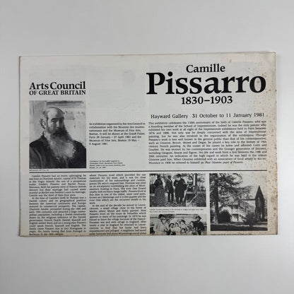 Gallery leaflet Camille Pissarro 1830-1903 | Hayward Gallery, Arts Council, 1981