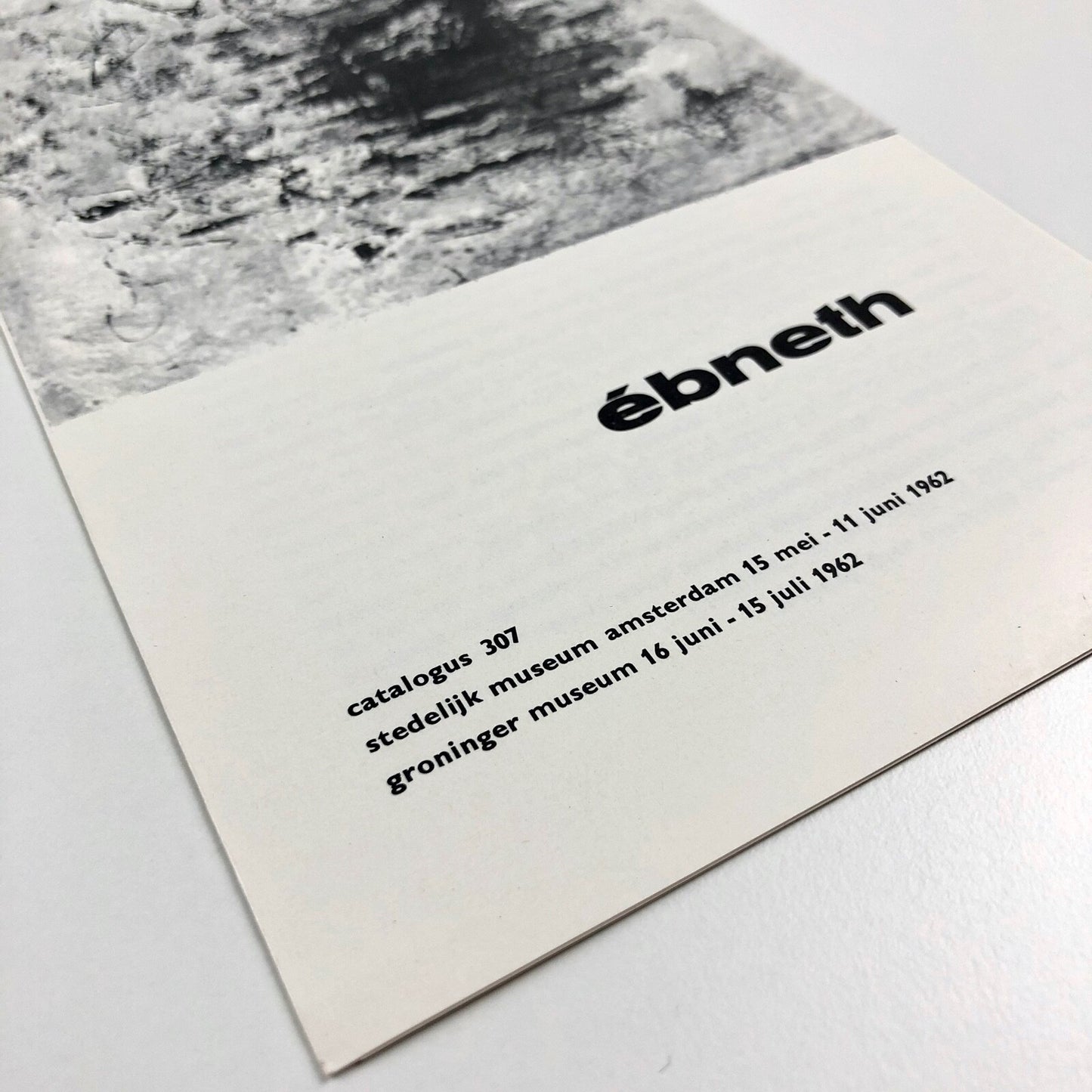 Ébneth | Stedelijk Museum Amsterdam catalogue | Cat. no. 307, 1962