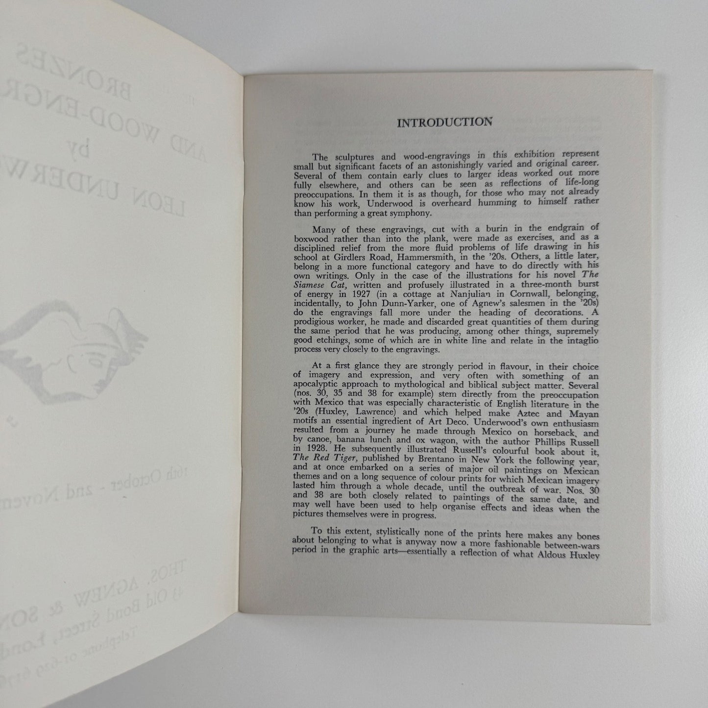 Bronzes and Wood-Engravings by Leon Underwood | Agnew, 1973