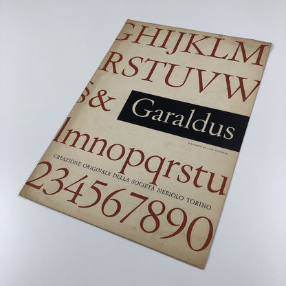 Garaldus type specimen | Societá Nebiolo, Torino | Design Aldo Novarase, possibly 1957