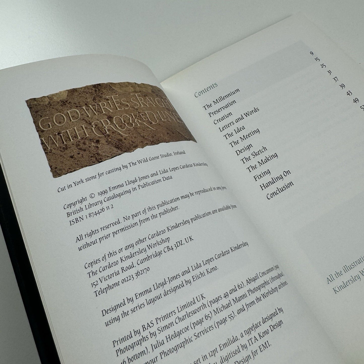 Letters for the Millennium – Why we cut letters in stone by Emma Lloyd-Jones, Lida Cardozo Kindersley | Kindersley 1999