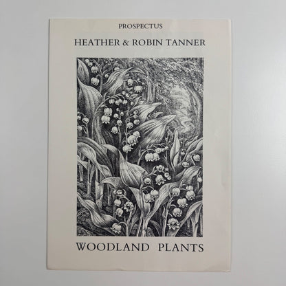 Prospectus for Woodland Plants by Heather & Robin Tanner | Robert Garton 1981