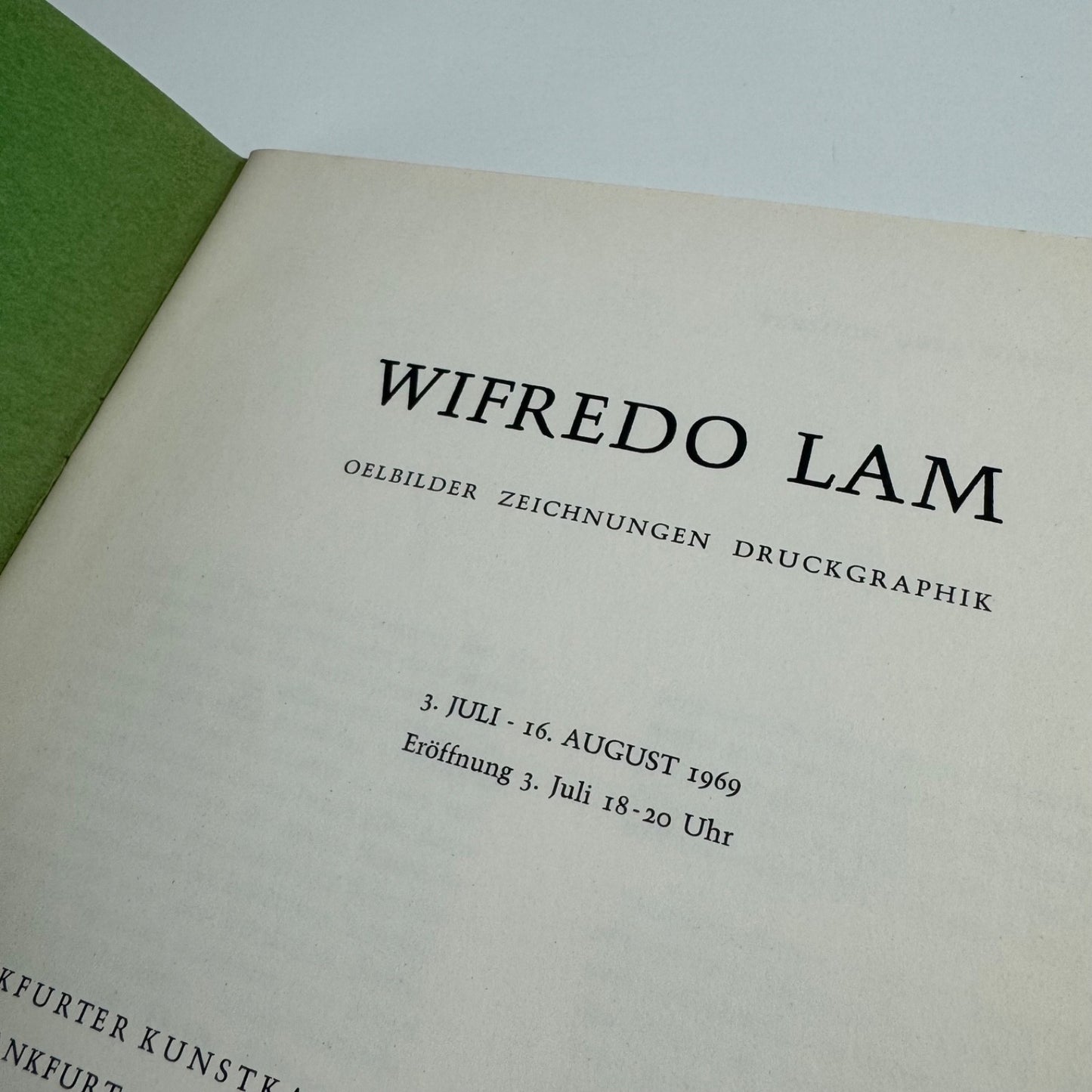 Wifredo Lam. Oelbilder Zeichnungen druckgraphik Frankfurter Kunstkabinett 1969