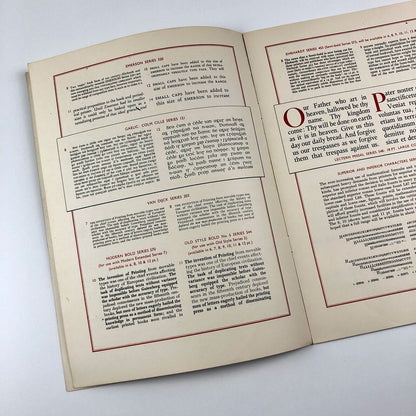 Monotype matrix-making | 1955 type specimen booklet | Will Carter, Ashley Havinden