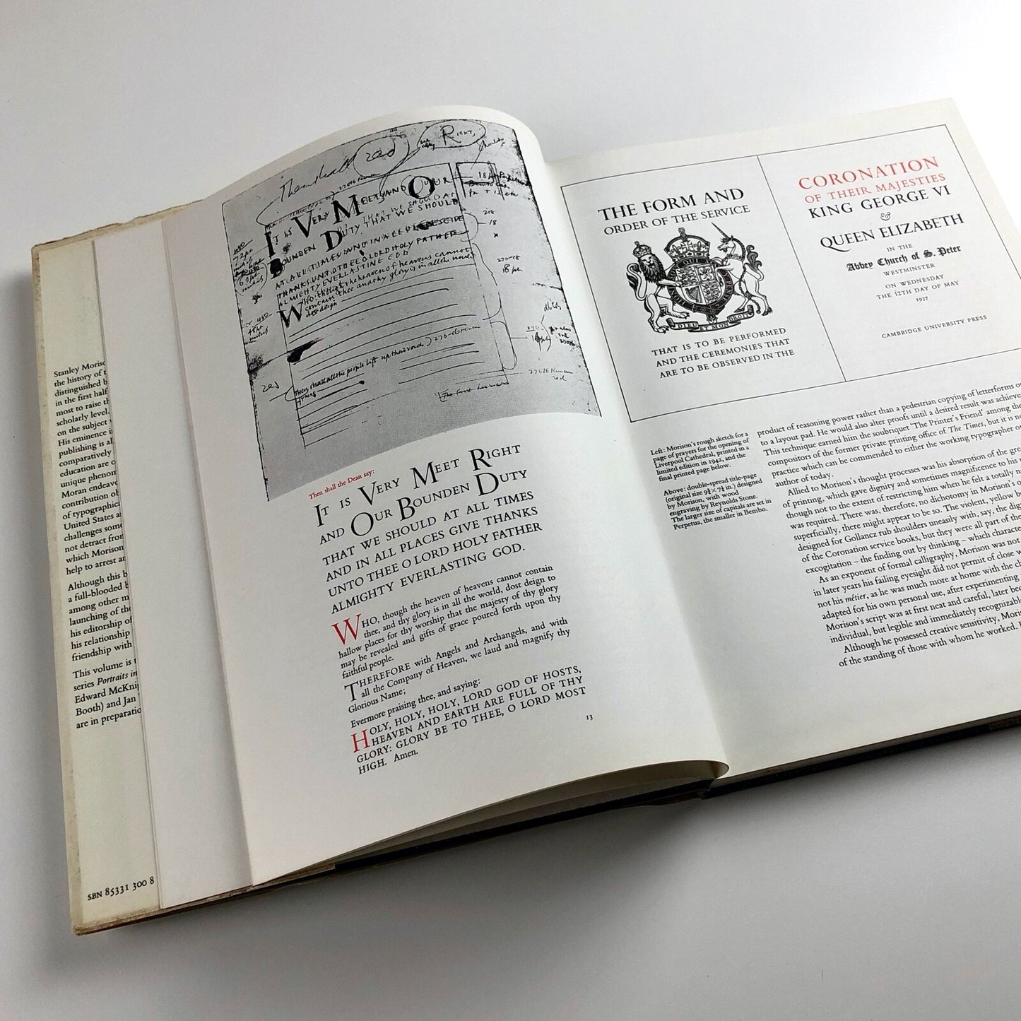 Stanley Morison: His Typographic Achievement by James Moran | Lund Humphries 1971