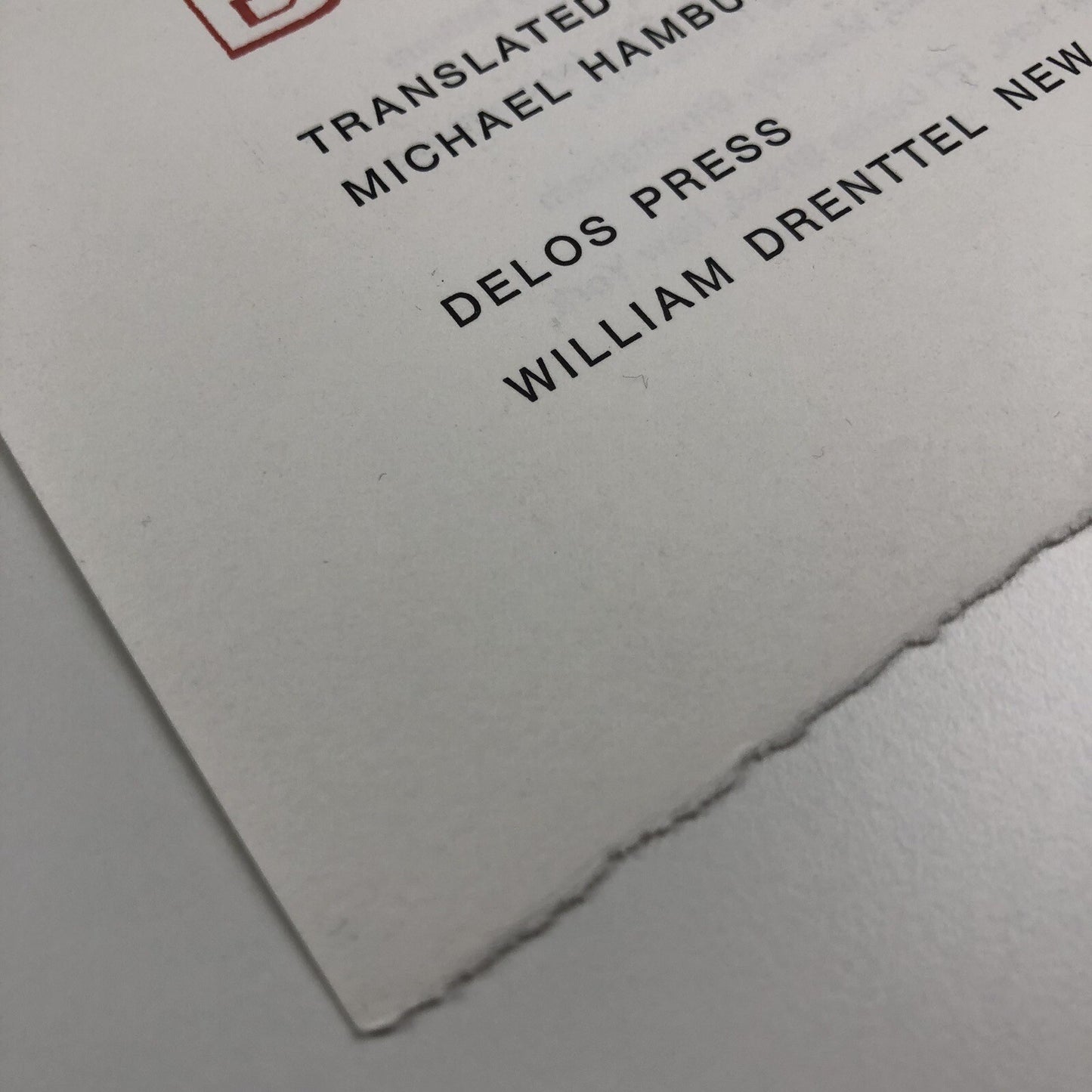 Prospectus – Wolfs-Bohne/Wolf’s-Bean by Paul Celan Delos Press/William Drenttel