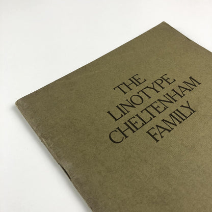 The Linotype Cheltenham Family type specimen brochure | April 1927