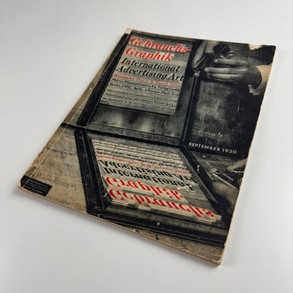 Gebrauchsgraphik International Advertising Art Sep 1930 Vol 7 no 9 edited by Professor HK Frenzel