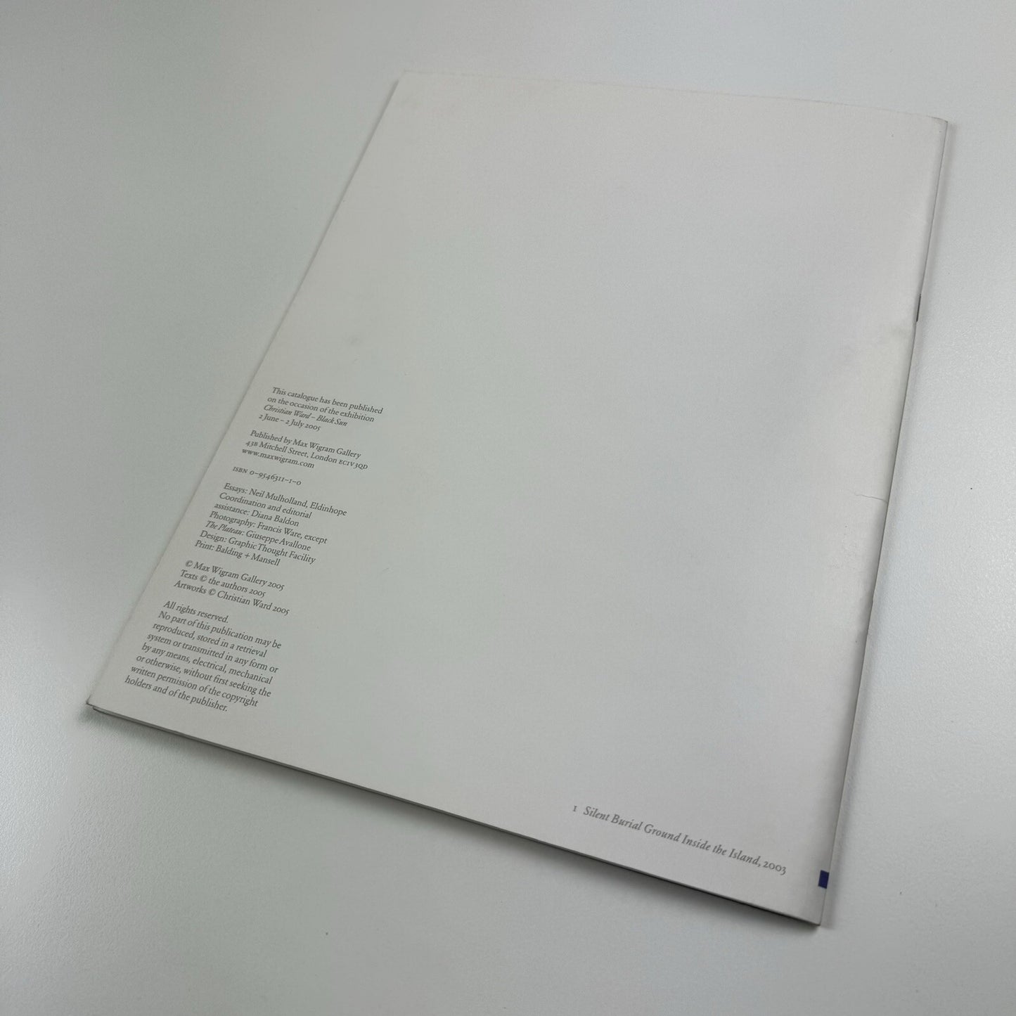 Christian Ward. Black Sun | Max Wigram Gallery London, 2005 catalogue