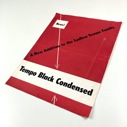 Type specimen Tempo Black Condensed | Ludlow Typograph Company, Chicago, undated