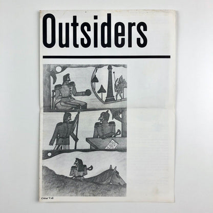 Fold out gallery guide for Outsiders | Hayward Gallery and Arts Council, 1979