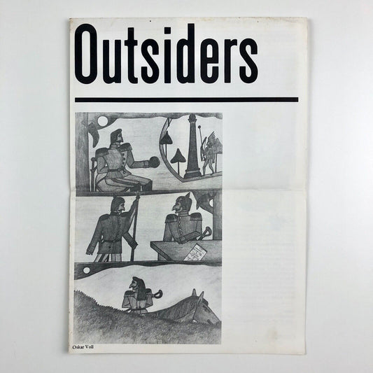 Fold out gallery guide for Outsiders | Hayward Gallery and Arts Council, 1979