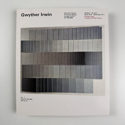 Private view invite card – Gwyther Irwin | New Art Centre London, believed to be 1973