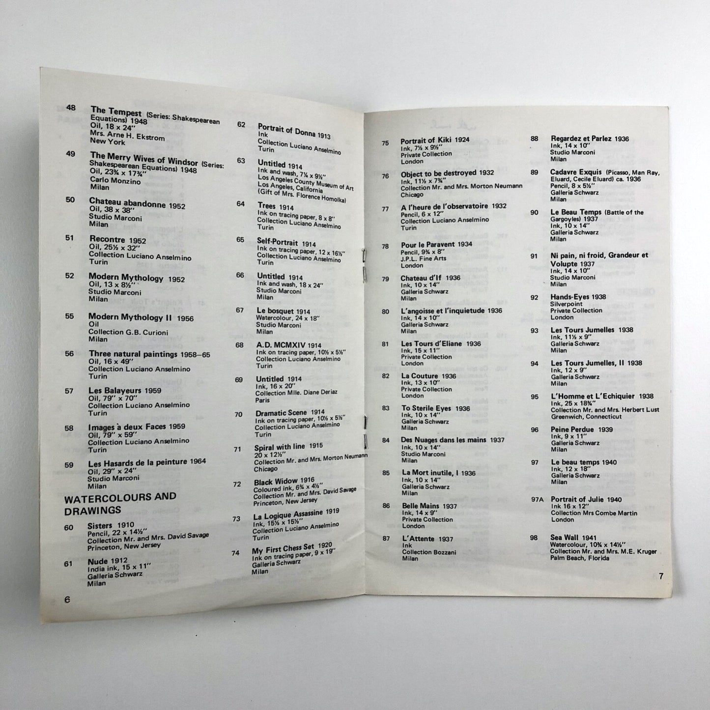 Man Ray Inventor/Painter/Poet | Institute of Contemporary Arts catalogue booklet, 1975