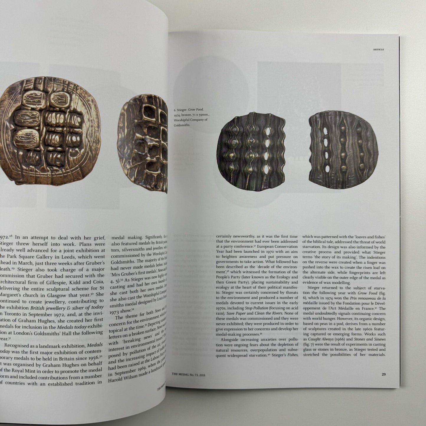The Medal. British Art Medal Society | BAMS journal | Issue No. 73, Autumn 2018