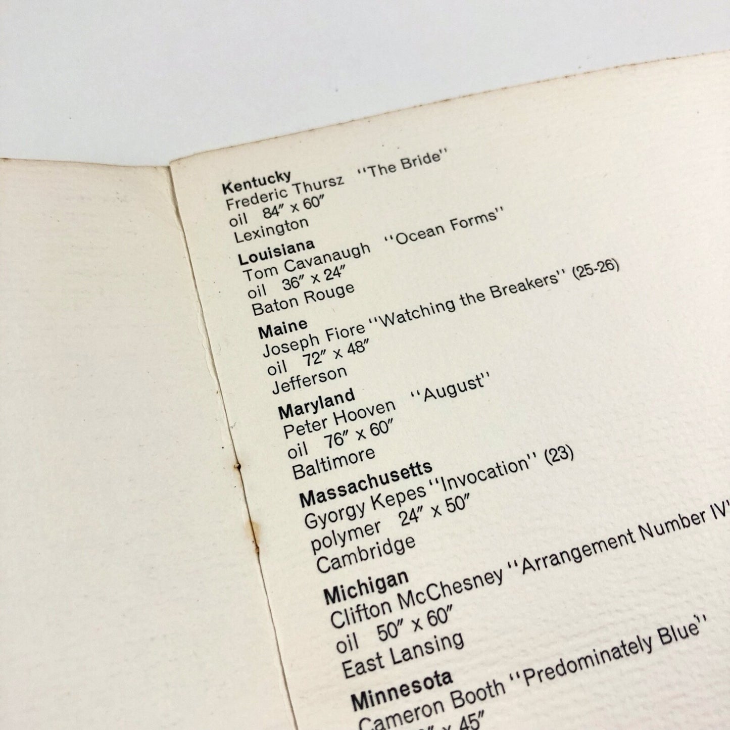 The Rockford – Fifty States of Art Exhibition 1965 | Rockford Art Association Burpee