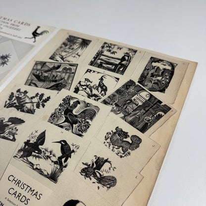 Two leaflets for Christmas Cards a selection from The Golden Cockerel Press