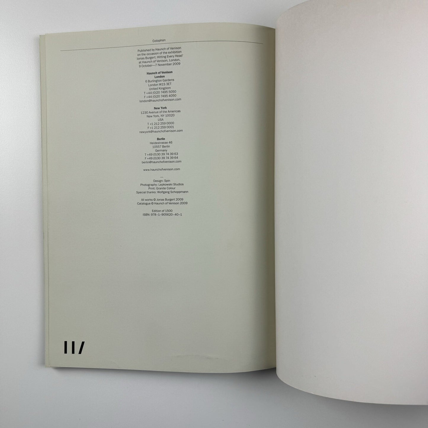 Jonas Burgert. Hitting Every Head | Haunch of Venison London, 2009 catalogue