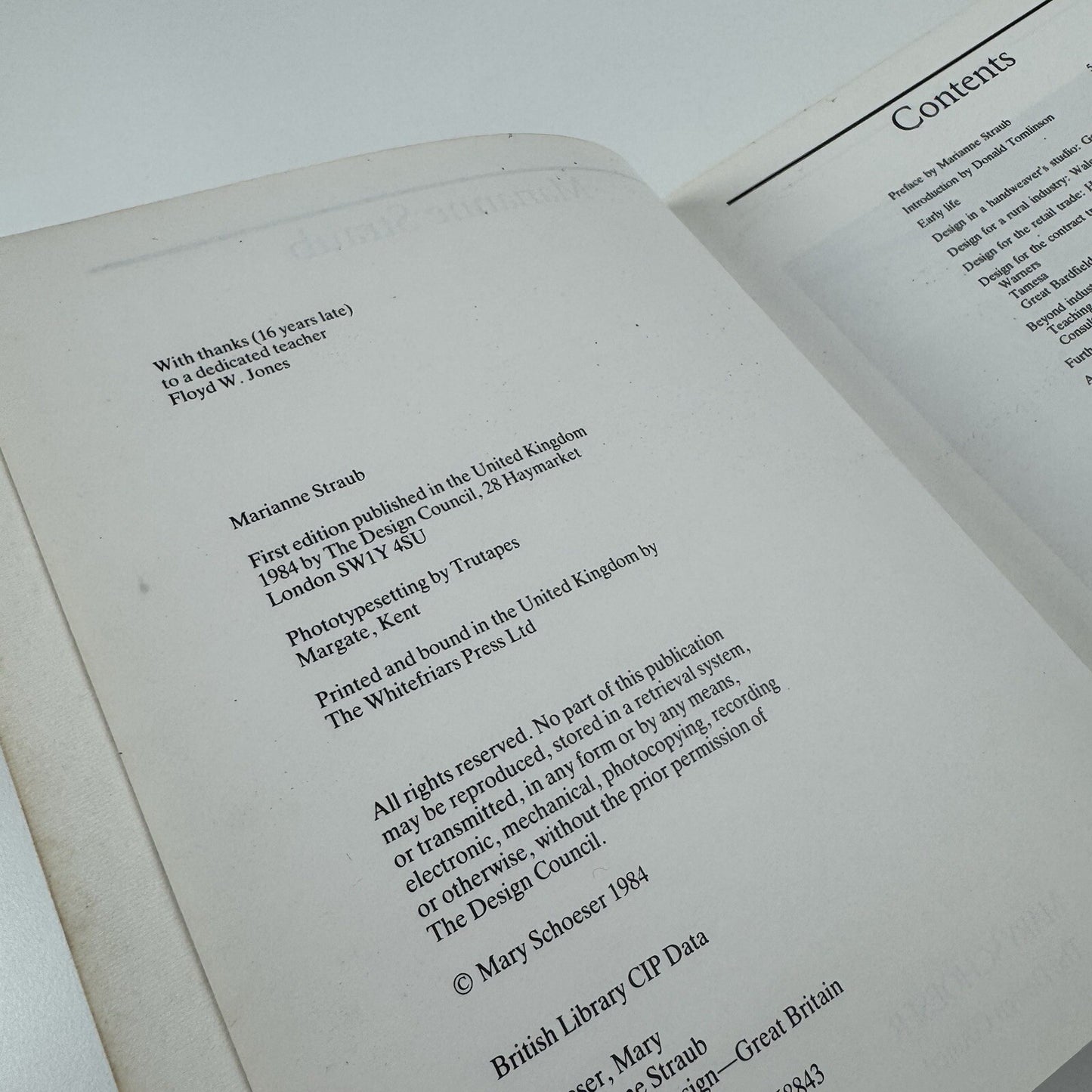 Marianne Straub by Mary Schoeser | Design Council, 1984
