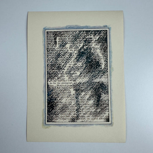 A Humument page 207 'As for the photograph' by Tom Phillips Tetrad Press, 1970