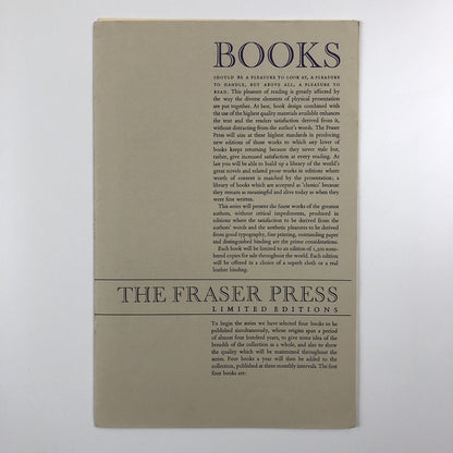 The Fraser Press Limited Editions | Gordon Fraser | Folder and inserts, c1970
