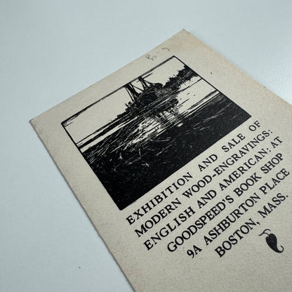 Leaflet for Exhibition and Sale of Modern wood-engravings: English and American | Goodspeed's Book Shop Boston 1926