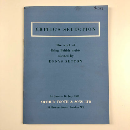 Critic's Selection: Living British Artists | Arthur Tooth, 1960 | Selected by Denys Sutton