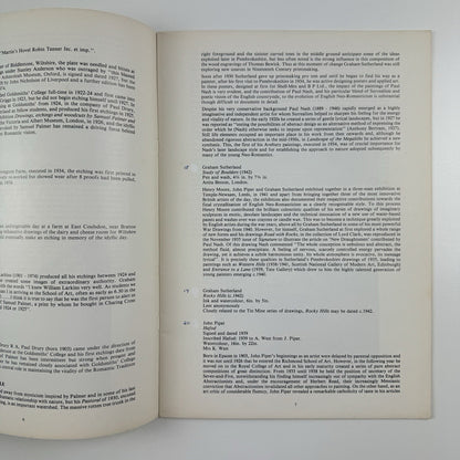 John Piper and English Neo-Romanticism | National Museum of Wales catalogue, 1982