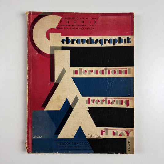 Gebrauchsgraphik International Advertising Art May 1930 Vol 7 no 5 edited by Professor HK Frenzel