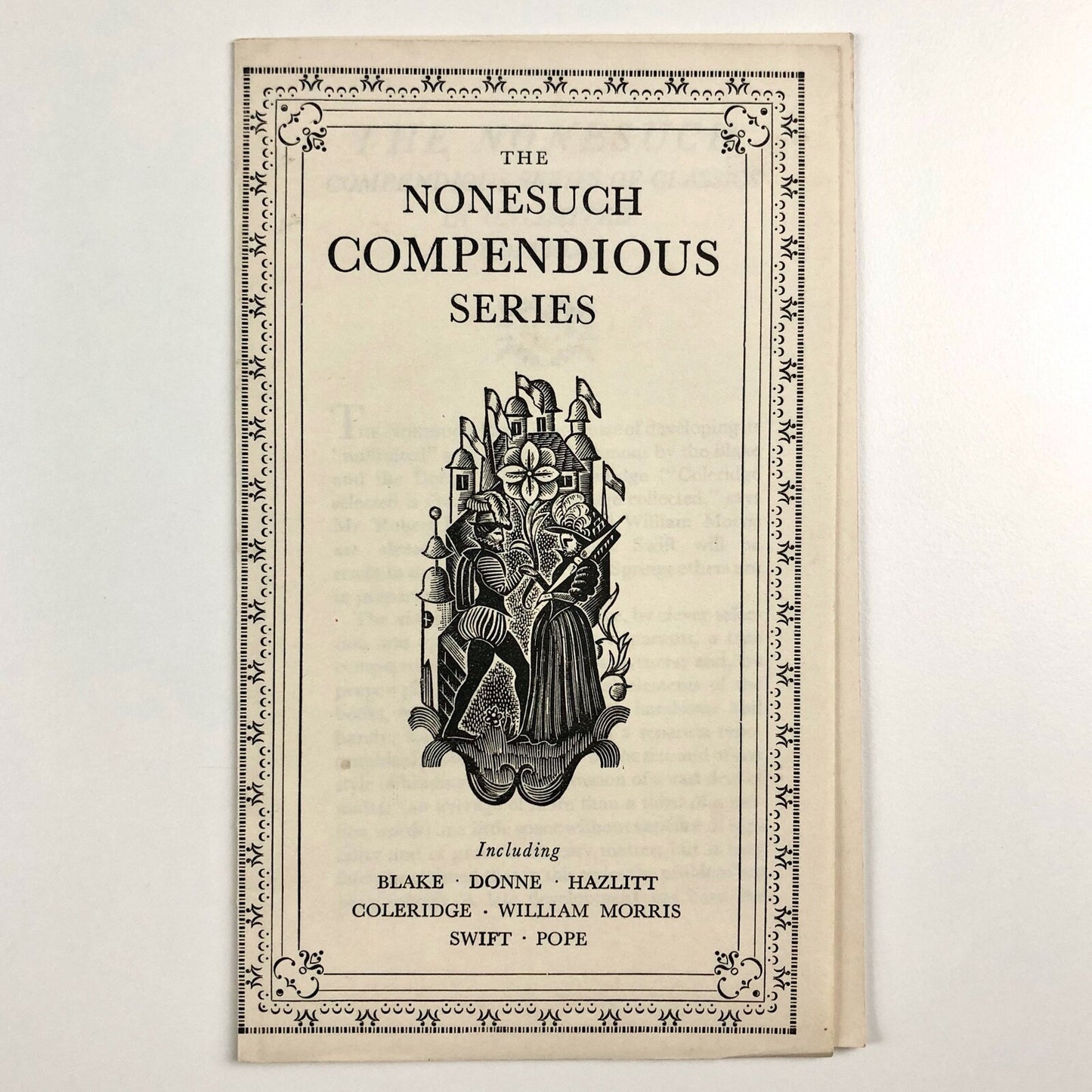 The Nonesuch Compendious Series of Classics | Undated promotional leaflet