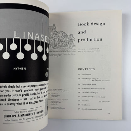 Book Design & Production – Vol 7 No 4 1964 | Thames Publishing | Edited by James Moran