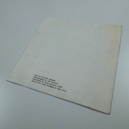 Leaflet for Harry Snook New Reliefs | Ikon Gallery Current Work Series 1, 1978