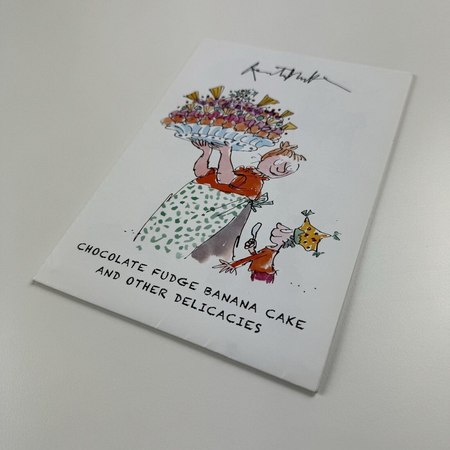 Promotional sheet/private view invite Quentin Blake Chocolate Fudge Banana Cake and Other Delicacies | Chris Beetles Gallery, 2011