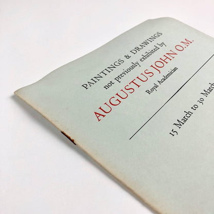 Augustus John – Paintings & Drawings not previously exhibited | Arthur Tooth, March 1961