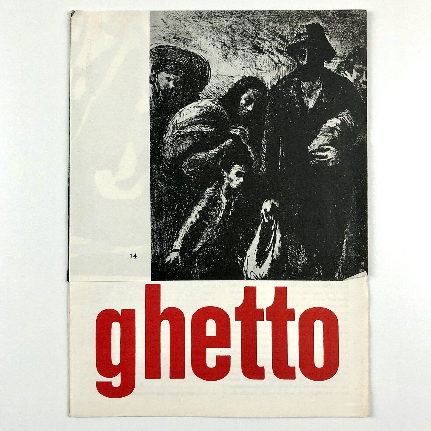 Warashauer Ghetto | Nieumarkt Amsterdam Stedelijk fold-out catalogue/poster 1961