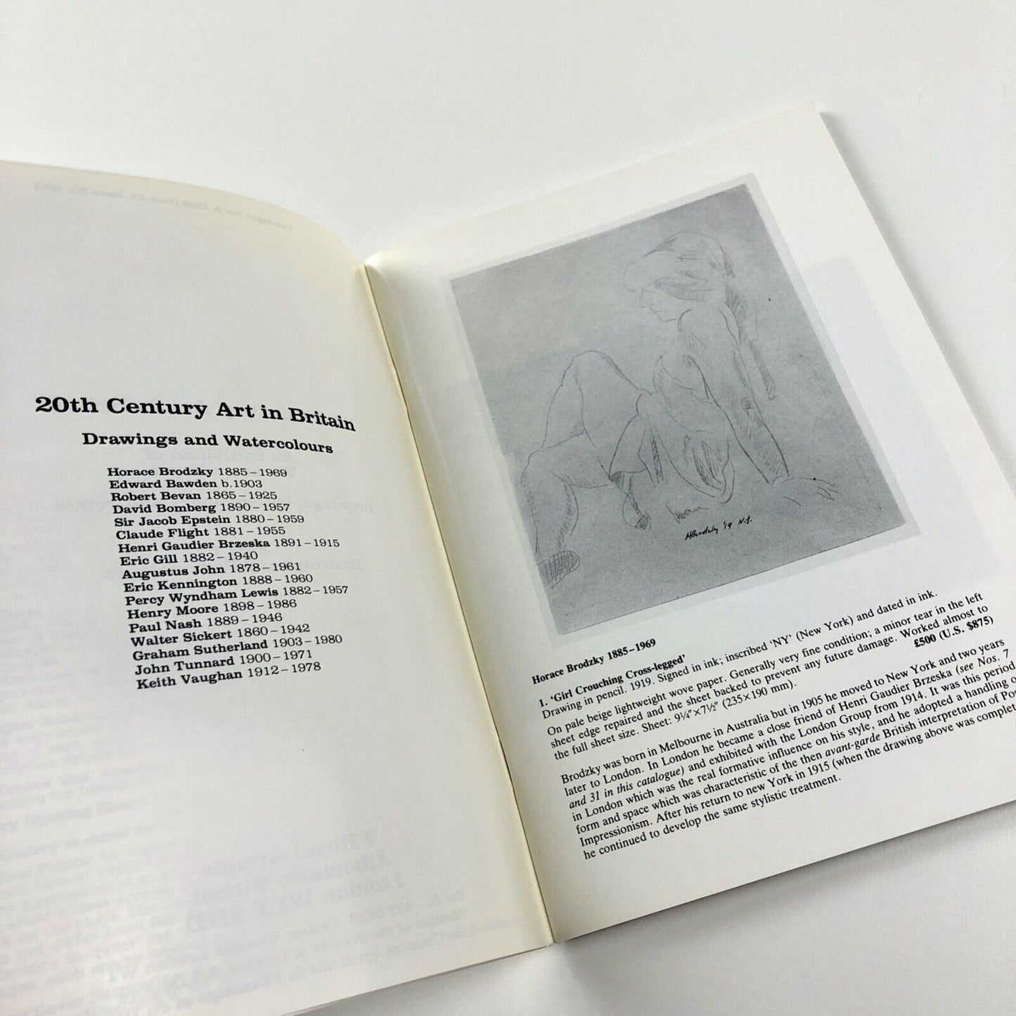 20th Century Art in Britain. Drawings Watercolours Prints | William Weston Gallery Ltd, London, 1988 | Catalogue no. 2 (Year 21, issue no. 209)