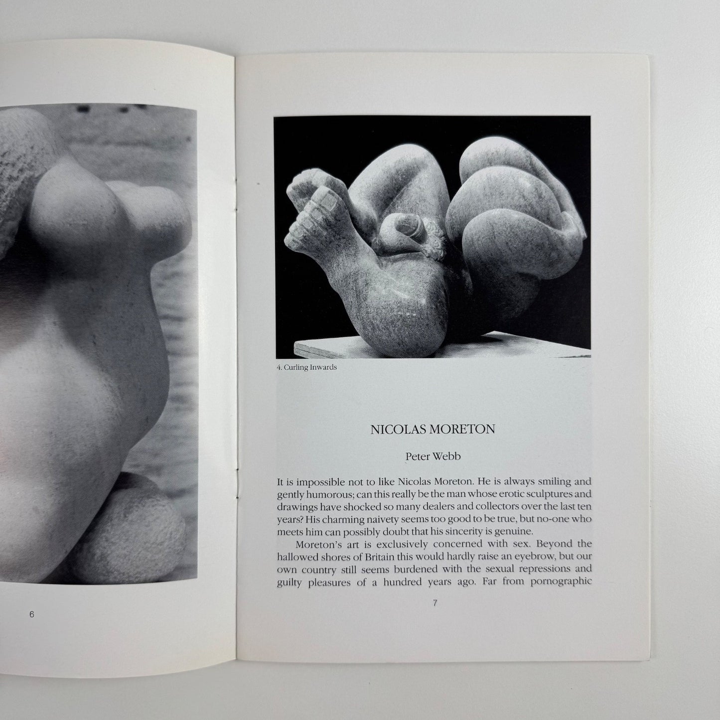 Nicolas Moreton. Stonecarving by Peter Webb | Goldmark Gallery, 1995