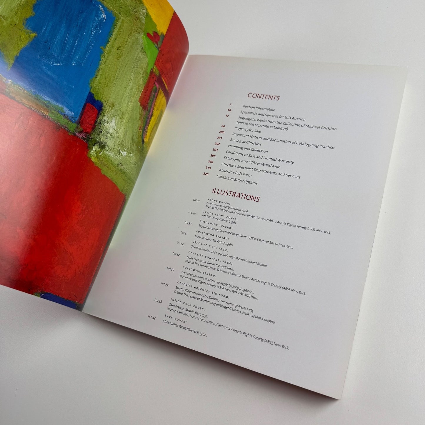 Post War and Contemporary Art, New York. Christie’s 11 May 2020 number 2314