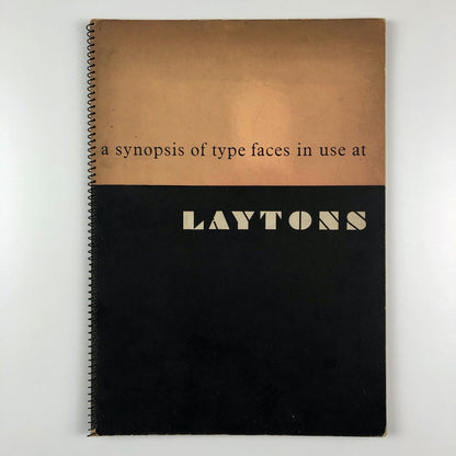 A Synopsis of Type Faces in Use at Laytons | Type specimen book, 1930s?