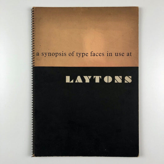 A Synopsis of Type Faces in Use at Laytons | Type specimen book, 1930s?