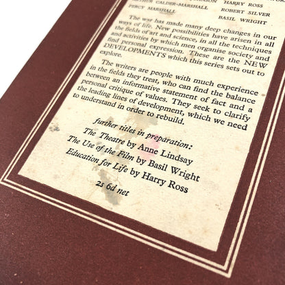The Book Front New Developments by A. Calder-Marshall | The Bodley Head, 1947