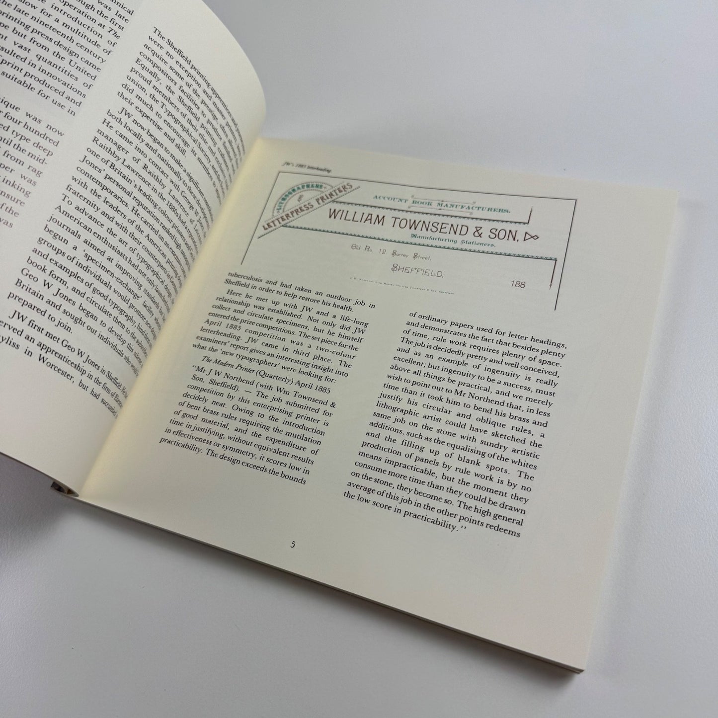 A history of J W Northend Printers of Sheffield 1889-1989, JW Northland, 1989