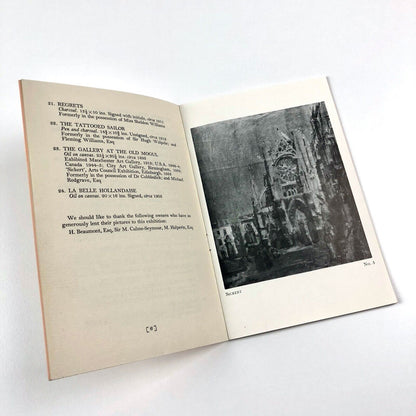 Walter Sickert - Paul Delance | Roland Browse Delbanco exhibition booklet, 1957