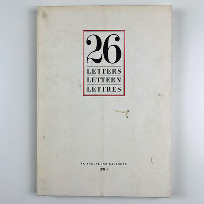 26 Letters / Letters / Lettres | 1989 wire-bound calendar ATypI | Bundesverbandes