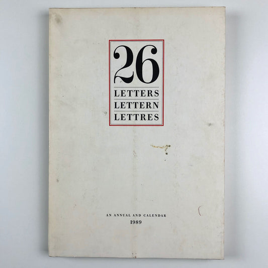 26 Letters / Letters / Lettres | 1989 wire-bound calendar ATypI | Bundesverbandes