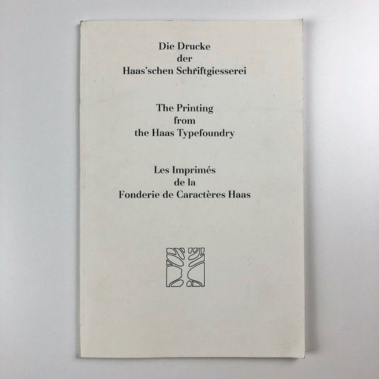 The Printing from the Haas Typefoundry to commemorate 400th anniversary | Booklet, 1980