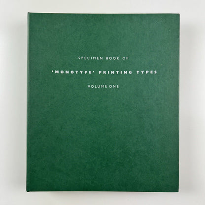 Specimen Book of 'Monotype' Printing Types. Volume One | Monotype Corporation